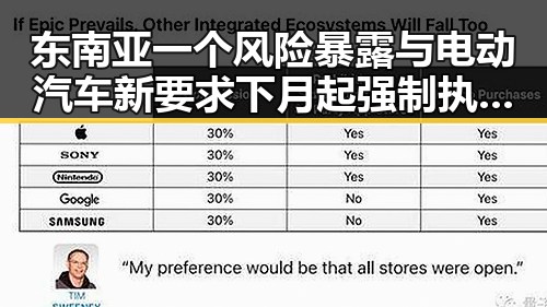东南亚一个风险暴露与电动汽车新要求下月起强制执行引发关注